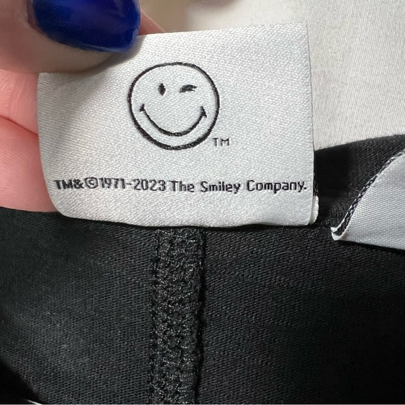 LOGO by Lori Goldstein X Smiley World Special Edition Black Pullover Hoodie Sz L - Picture 4 of 8
